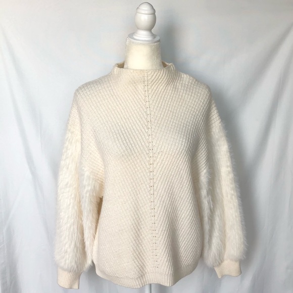 Anthropologie Knitted & Knotted Soft Knit Balloon Sleeve Sweater - Picture 2 of 13